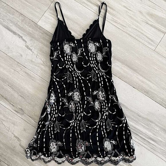 Evita Black Vintage Dress - Handmade Detailing - Picture 7 of 9